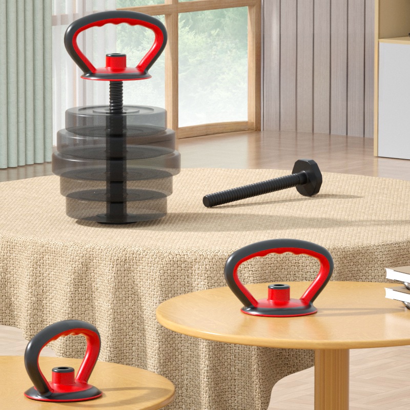 Kettlebell - Verstellbarer Kettlebell, Indoor-Fitnessgerät, Langhantel, Kurzhantel, Liegestützständer,