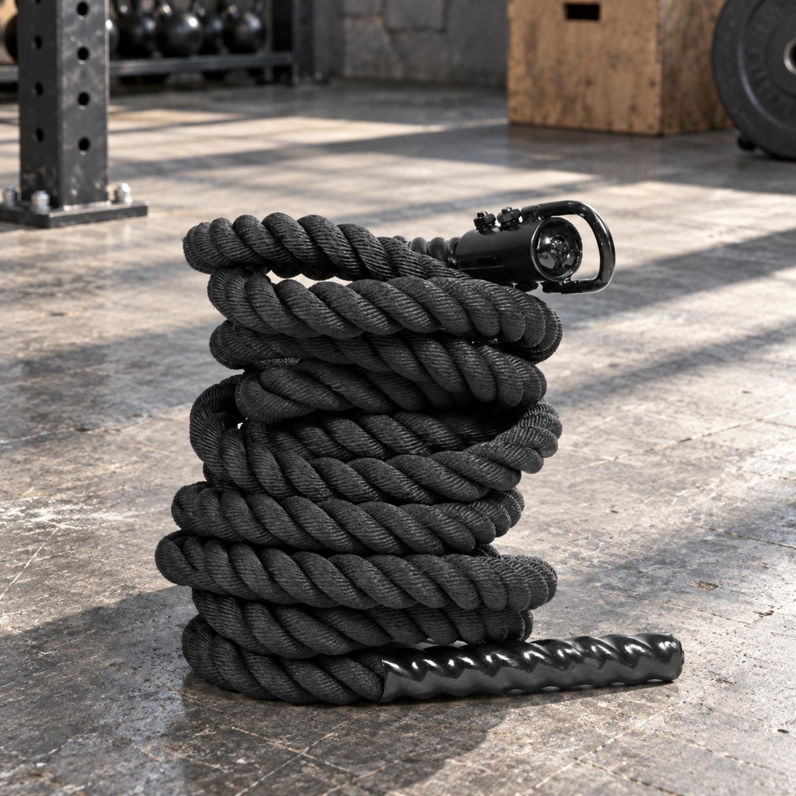 Rope Climb - Ausfransfreies Nylonseil 38mm mit Metallverbinder für
